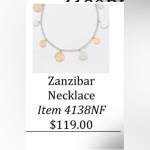 Touchstone Crystal by Swarovski.  Zanzibar Gold and Silver Tone Necklace.